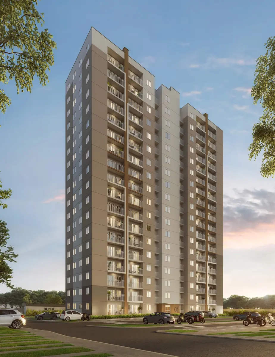Fachada das torres do Elevare+ Torres